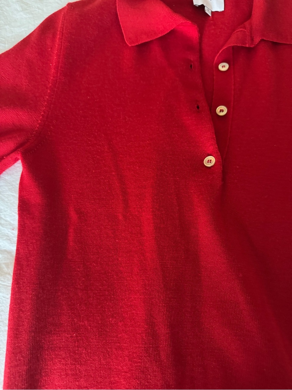 G Label (Goop/GWYN) red sweater polo small - Picture 3 of 6